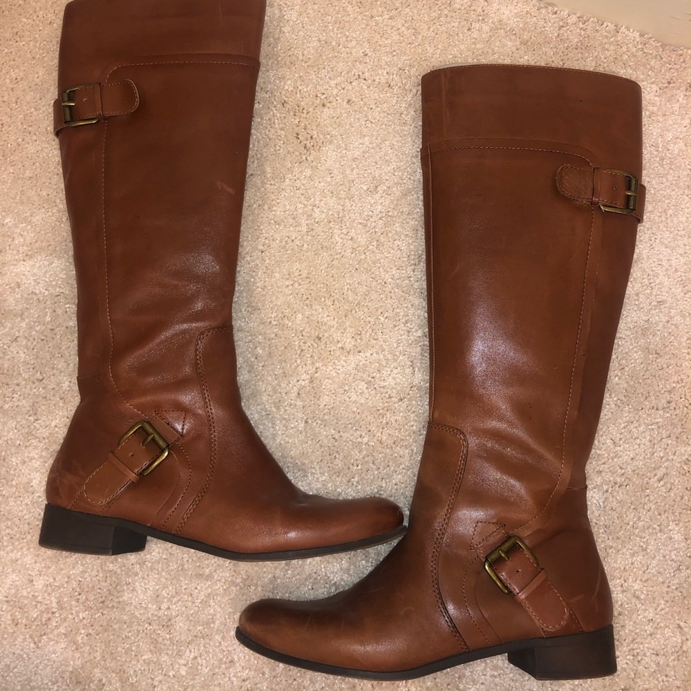 Brown Nine West Riding Boots